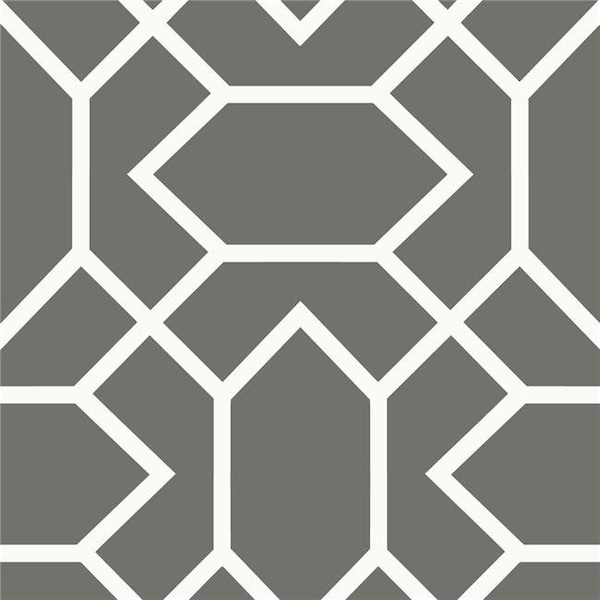 Roommates Roommates RMK9069WP Dark Grey Modern Geometric Peel & Stick Wallpaper RMK9069WP - main